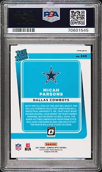 2021 Panini Donruss Optic 245 Micah Parsons Holo PSA 9