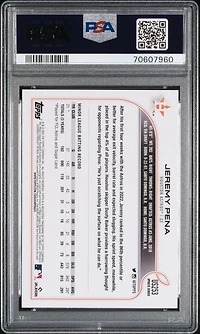 2022 Topps Update Us253 Jeremy Pena PSA 10