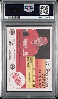 1990 O-pee-chee Premier 30 Sergei Fedorov PSA 10