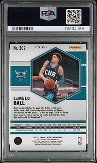 2020 Panini Mosaic 202 Lamelo Ball Red/green Choice PSA 10