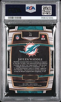 2021 Panini Select 48 Jaylen Waddle Die-cut Silver Prizm PSA 9
