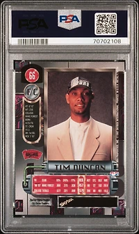 1997 Metal Universe 66 Tim Duncan PSA 9