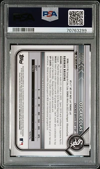2022 Bowman Chrome Prospects Bcp152 Oscar Colas Aqua Refractor PSA 9