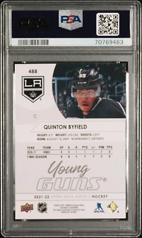 2021-2022 Upper Deck 488 Quinton Byfield PSA