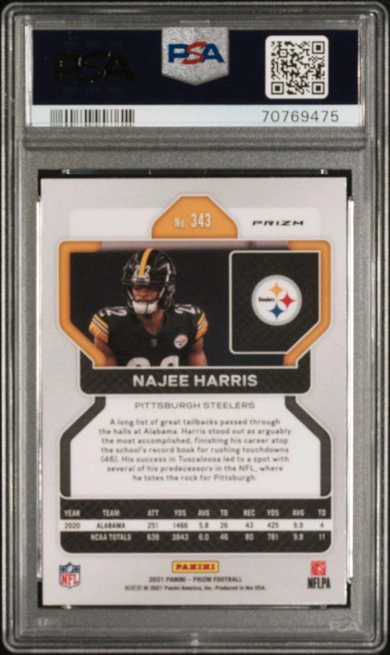 2021 Panini Prizm 343 Najee Harris PSA 10