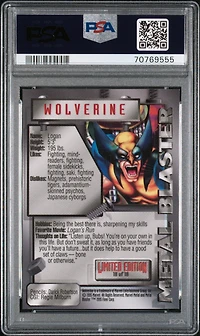 1995 Marvel Metal Metal Blaster 18 Wolverine PSA 9