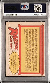 1981 O-pee-chee Raiders Of The Lost Ark 31 The Prize Of Agony PSA 8