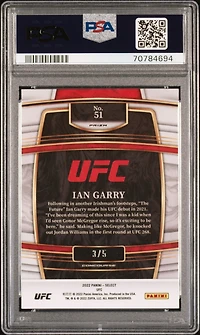 2022 Panini Select Ufc 51 Ian Garry Green Disco Prizm PSA 10