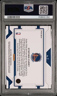 2021 Panini Prizm Widescreen 2 Stephen Curry Silver Prizm PSA 9