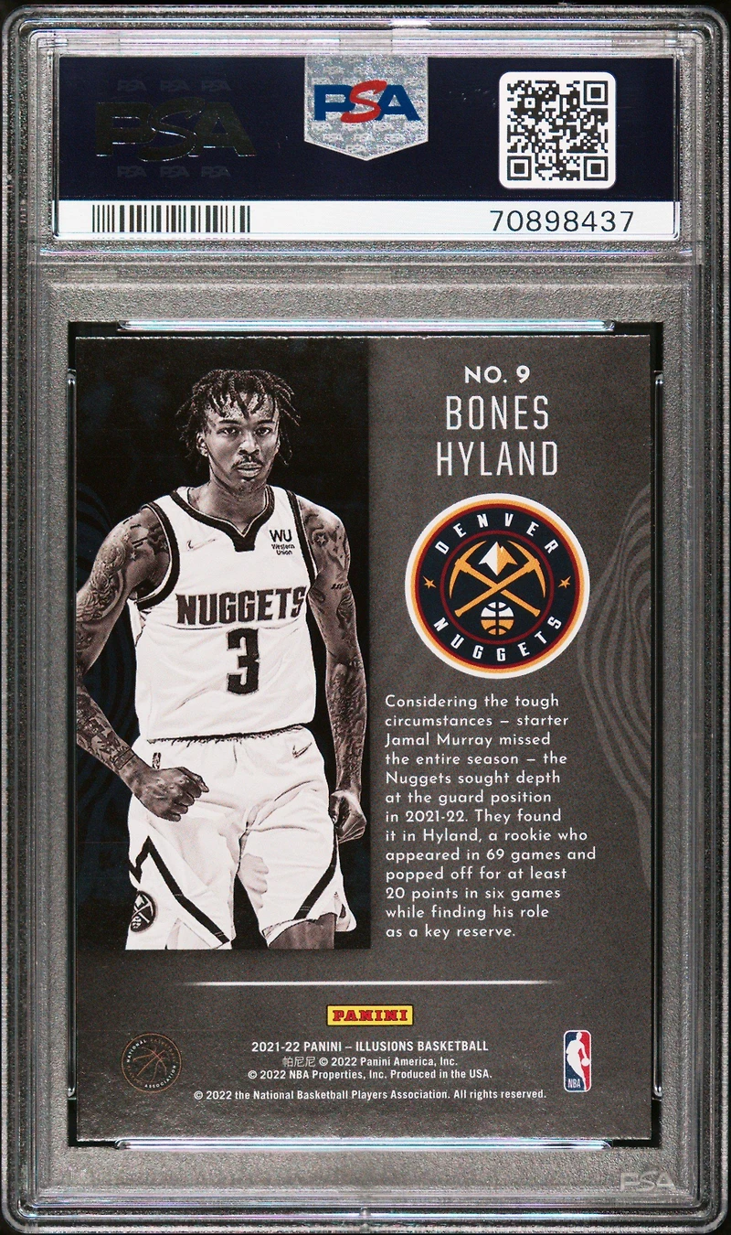 2021 Panini Illusions Tough 9 Bones Hyland PSA 9