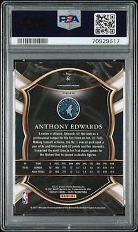 2020 Panini Select 61 Anthony Edwards Blue Prizm PSA