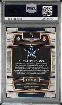 2021 Panini Select 85 Micah Parsons Maroon Prizm PSA 9