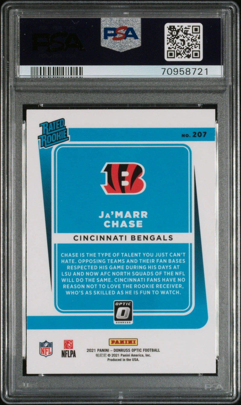 2021 Panini Donruss Optic 207 Ja'marr Chase PSA