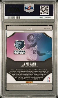 2019 Panini Prizm Fireworks 28 Ja Morant Fast Break PSA 10
