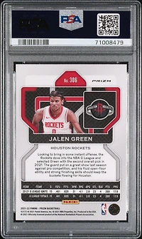 2021 Panini Prizm 306 Jalen Green Red/white/blue Prizm PSA 10