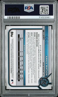 2022 Bowman Sapphire Edition Chrome Prospects Bcp3 Kahlil Watson PSA 10