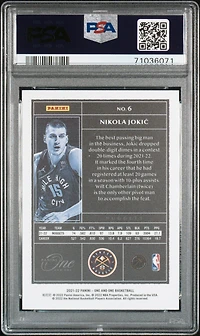 2021 Panini One And One 6 Nikola Jokic Red PSA 10