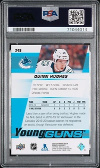 2019 Upper Deck 249 Quinn Hughes PSA