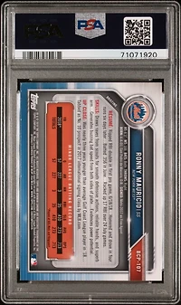 2019 Bowman Mega Box Chrome 107 Ronny Mauricio No Helmet PSA 9