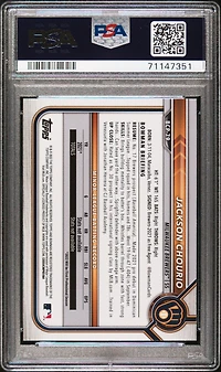 2022 Bowman Sapphire Edition Chrome Prospects Bcp79 Jackson Chourio PSA 9