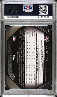 2022 Topps Chrome Black Rookie Design Variations 4 Cj Abrams PSA 10