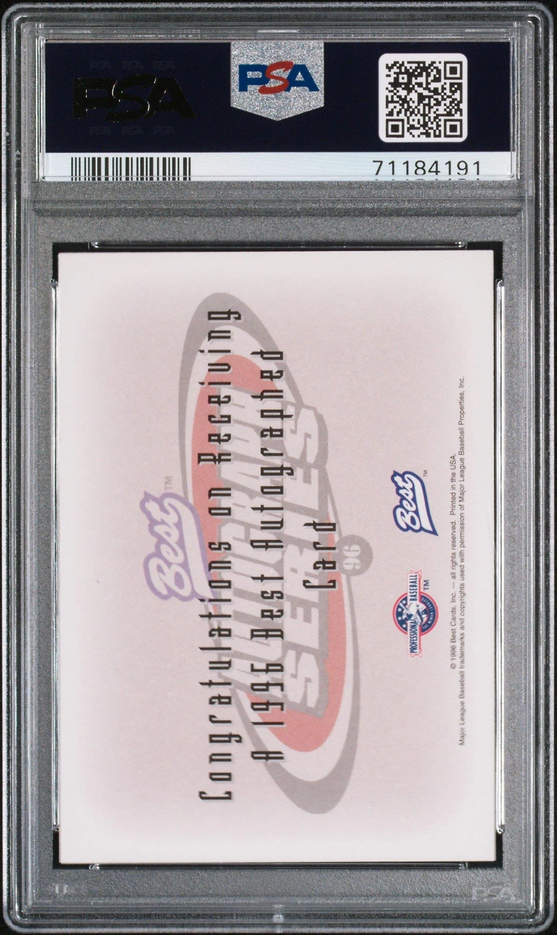 1996 Best Autograph Series Scott Rolen PSA 9