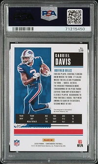 2020 Panini Contenders 139 Gabriel Davis Autograph-playoff PSA 9