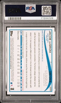 2014 Topps Update Us50 Jacob Degrom Throwing-gold PSA 8