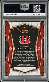 2020 Panini Select 146 Joe Burrow Light Blue Prizm PSA 9