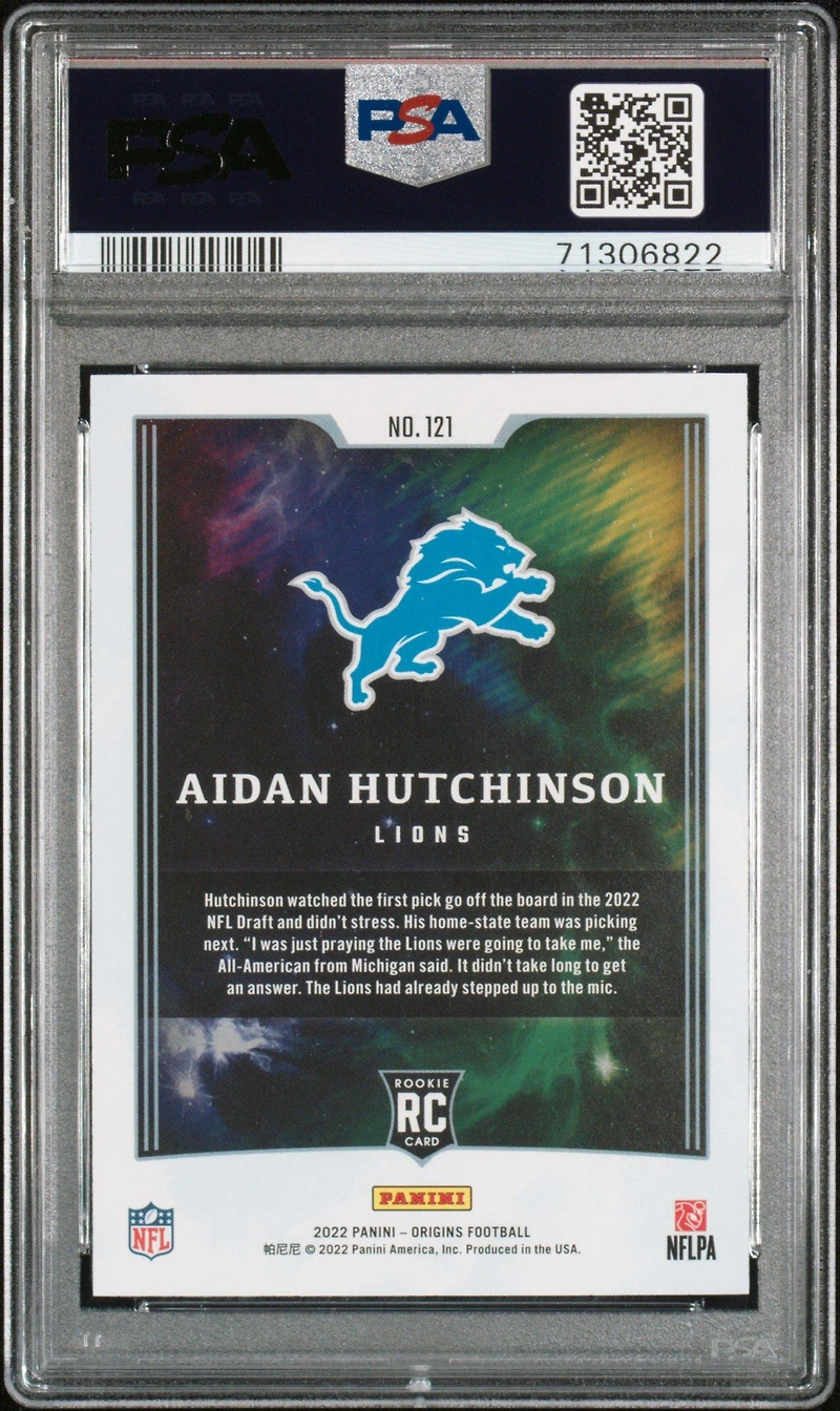 2022 Panini Origins 121 Aidan Hutchinson PSA 10