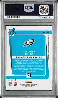 2021 Panini Donruss Optic 205 Devonta Smith Autograph PSA 10
