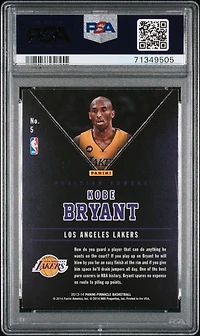 2013 Panini Pinnacle Position Powers 5 Kobe Bryant PSA 8
