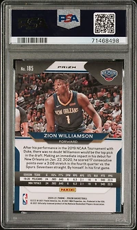 2020 Panini Prizm 185 Zion Williamson Silver Prizm PSA 10