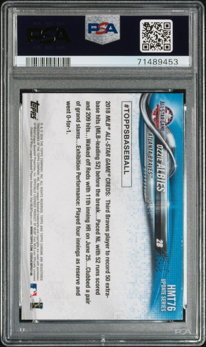 2018 Topps Chrome Update Hmt76 Ozzie Albies PSA 10