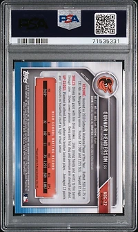 2019 Bowman Draft Bdc22 Gunnar Henderson Chrome-refractor PSA 9