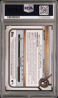 2022 Bowman Chrome Prospect Autographs Cpajco Jackson Chourio PSA