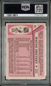 1987 O-pee-chee 53 Wayne Gretzky PSA 8