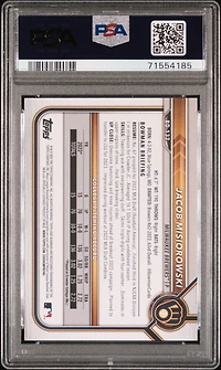2022 Bowman Draft 1st Edition 132 Jacob Misiorowski Gold Foil PSA 10