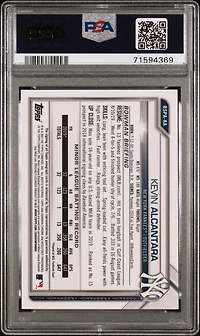 2021 Bowman Chrome Sapphire Edition Autographs Bspaka Kevin Alcantara PSA 9