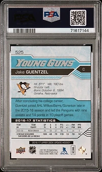 2016 Sp Authentic Upper Deck Update 525 Jake Guentzel PSA 9