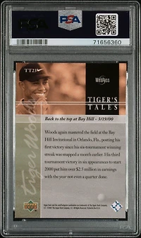 2001 Upper Deck Tiger's Tales Tt23 Tiger Woods PSA 9
