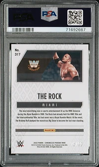 2022 Panini Chronicles Wwe 317 The Rock Blue PSA 10