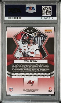 2022 Panini Mosaic 291 Tom Brady Reactive Orange PSA 10
