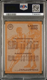 1981 Topps 101 Larry Bird PSA 8