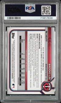 2022 Bowman Draft Chrome Sapphire Edition Bdc153 Brooks Lee PSA 10