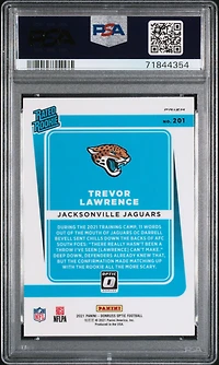 2021 Panini Donruss Optic 201 Trevor Lawrence Pink PSA 8