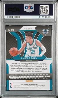 2020 Panini Prizm 278 Lamelo Ball Blue Wave Prizm PSA