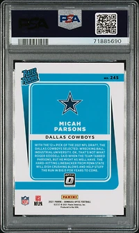 2021 Panini Donruss Optic 245 Micah Parsons PSA