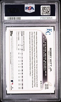 2022 Topps Update Us100 Bobby Witt Jr. PSA