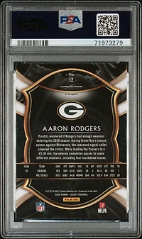 2020 Panini Select 12 Aaron Rodgers Cosmic Prizm PSA 10